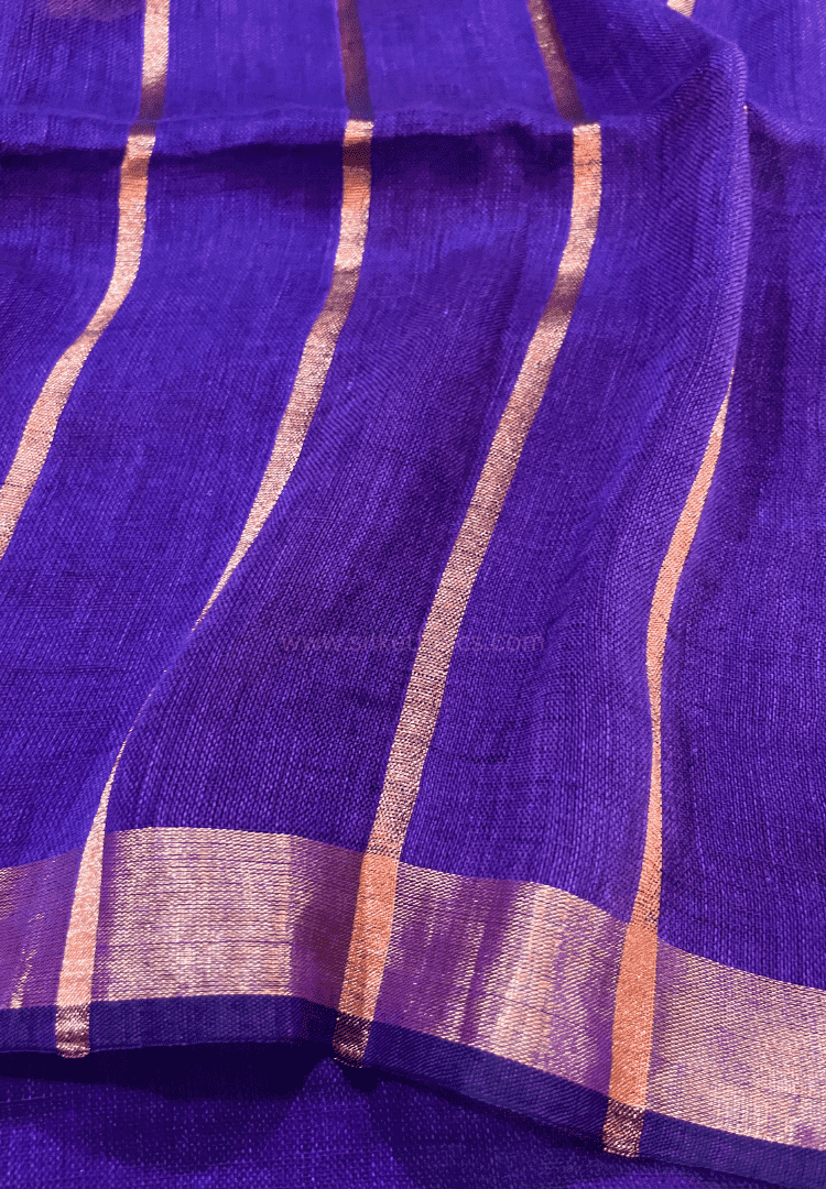 Deep violet Meera linen saree