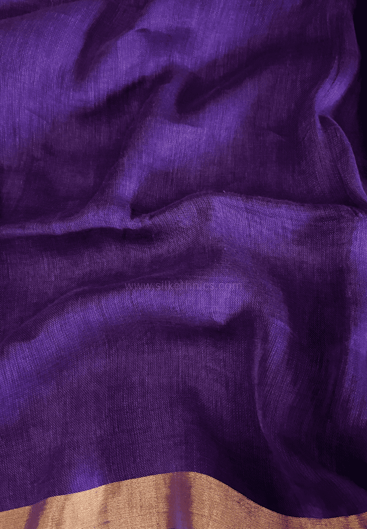 Deep violet Meera linen saree