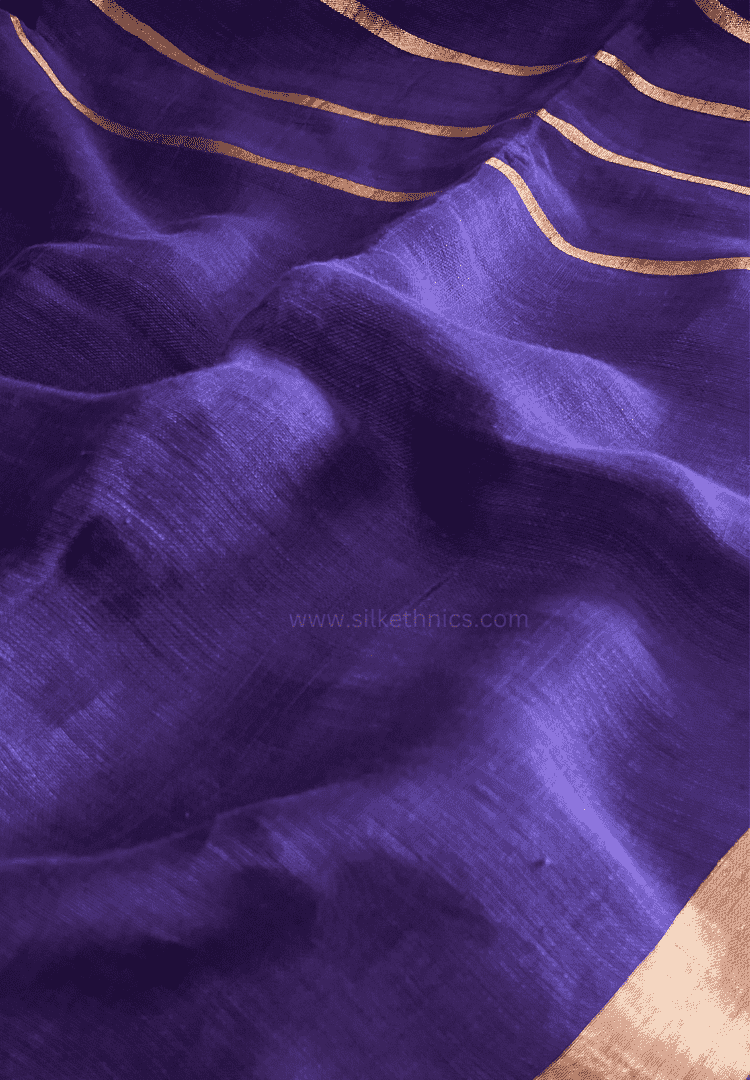 Deep violet Meera linen saree