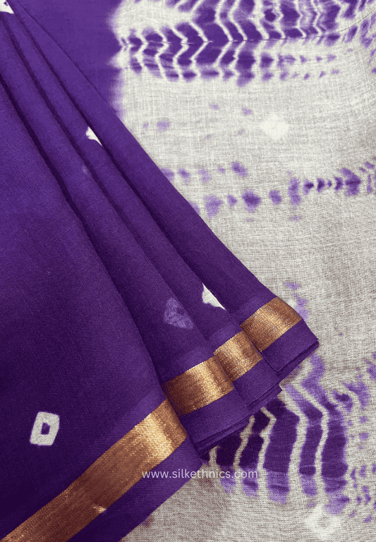 Purple tie and dye Rangreet saree