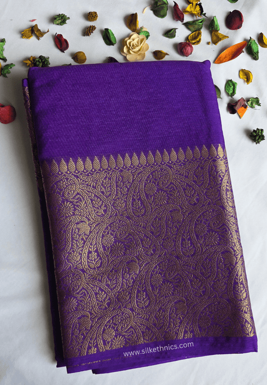 Royal Purple Banarasi Warm Silk Zari Weaving saree