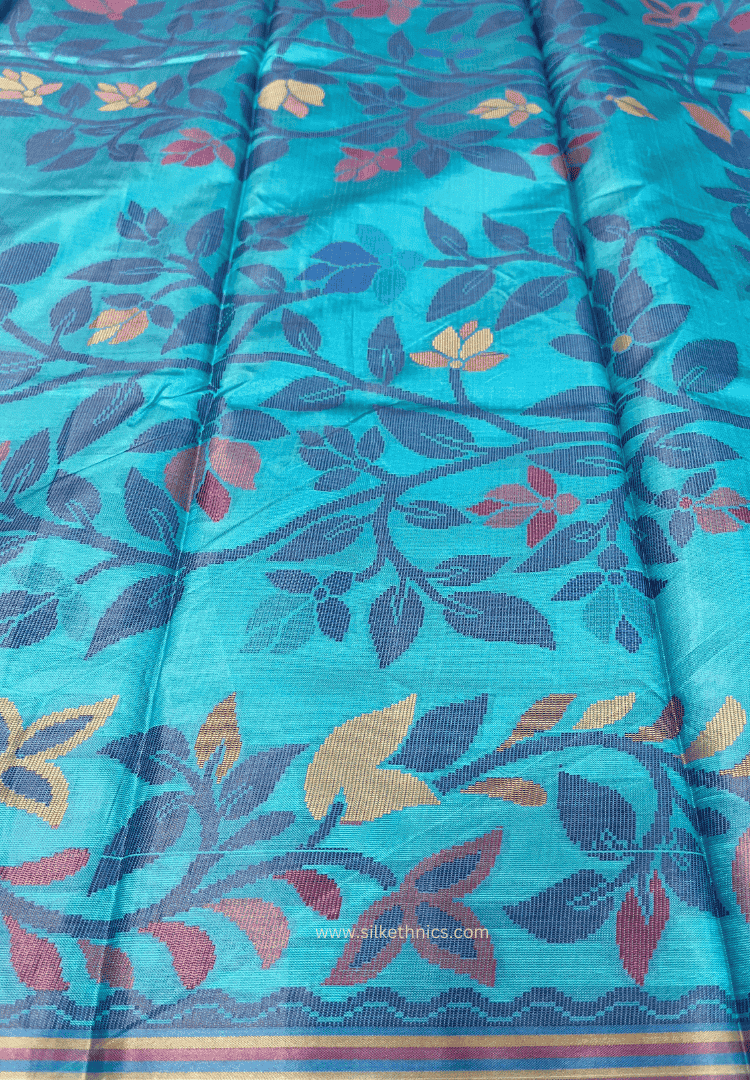 Azure blue Royal Rajshahi saree