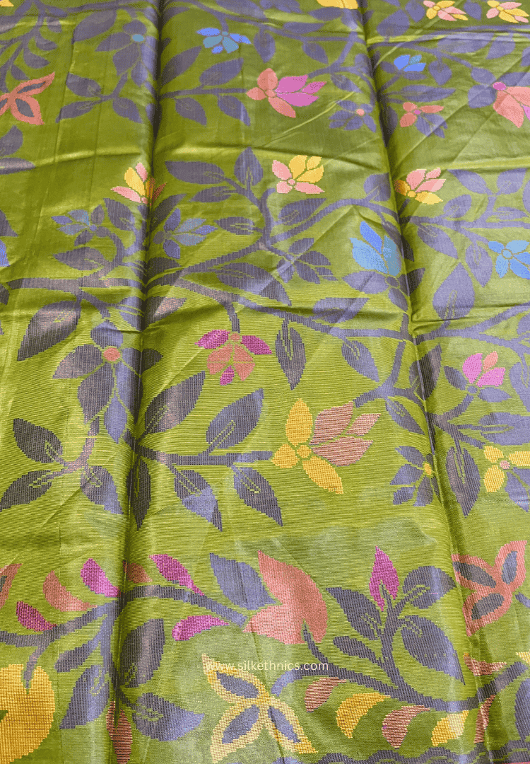 Fern green Royal Rajshahi saree