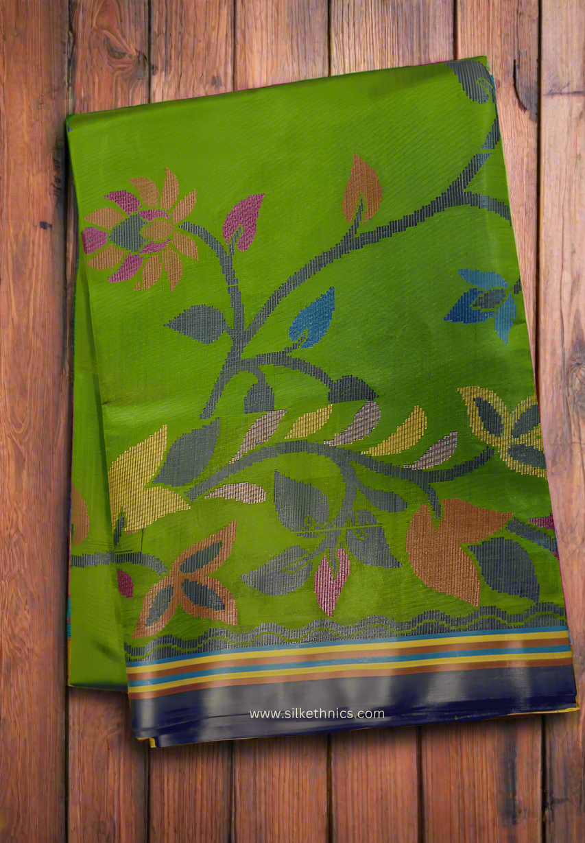 Fern green Royal Rajshahi saree