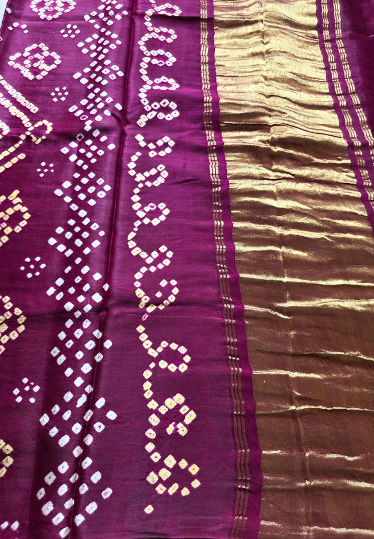 Rich maroon Tanvi modal silk saree