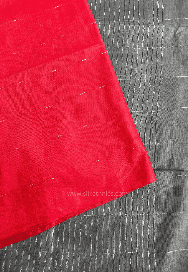 Amaranth & grey Kiara tussar silk Saree