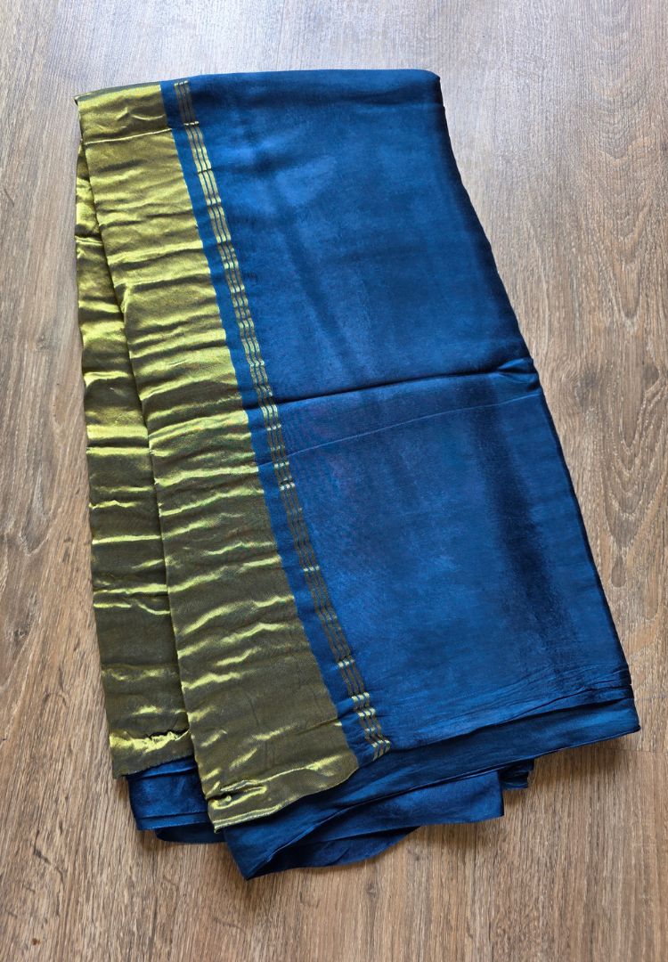 Teal blue Tanvi modal silk saree