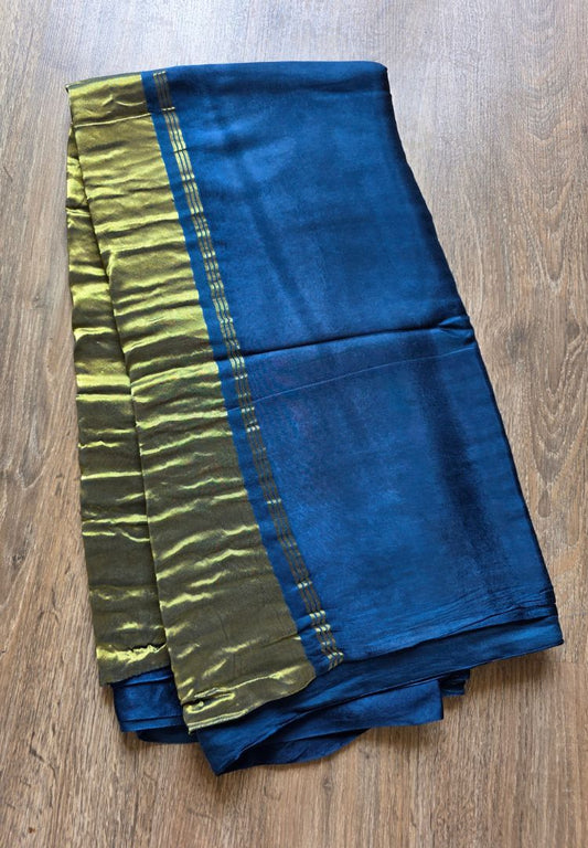 Teal blue Tanvi modal silk saree