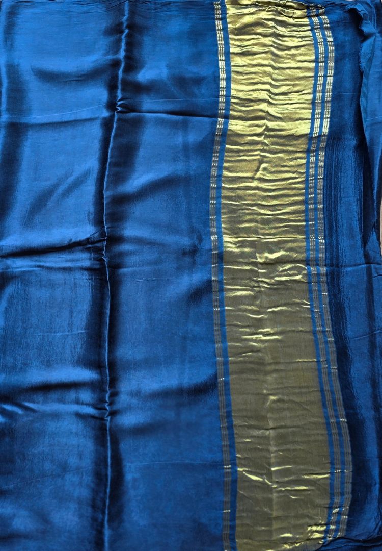 Teal blue Tanvi modal silk saree