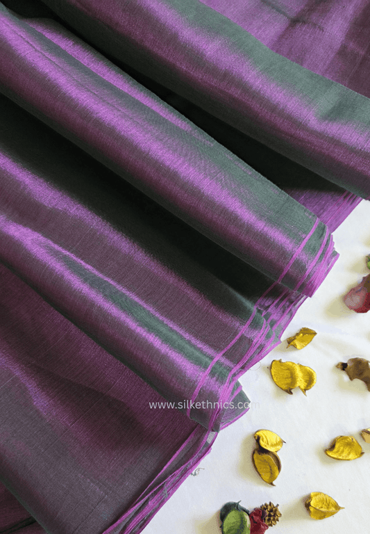 Royal Purple Raaga handloom tissue saree - Aadhira