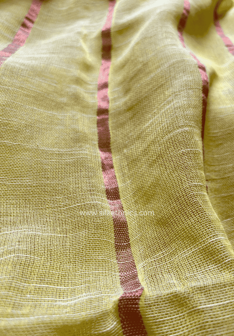 Sunshine Yellow Meera linen saree