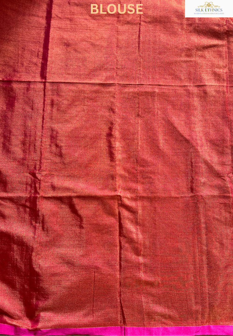 Imperial purple pure khadi tissue silk saree