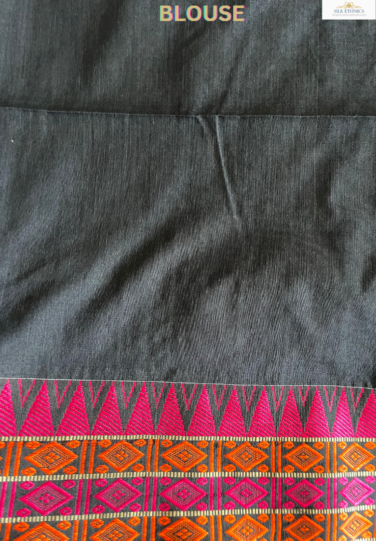 Classic Black khadi weaving saree