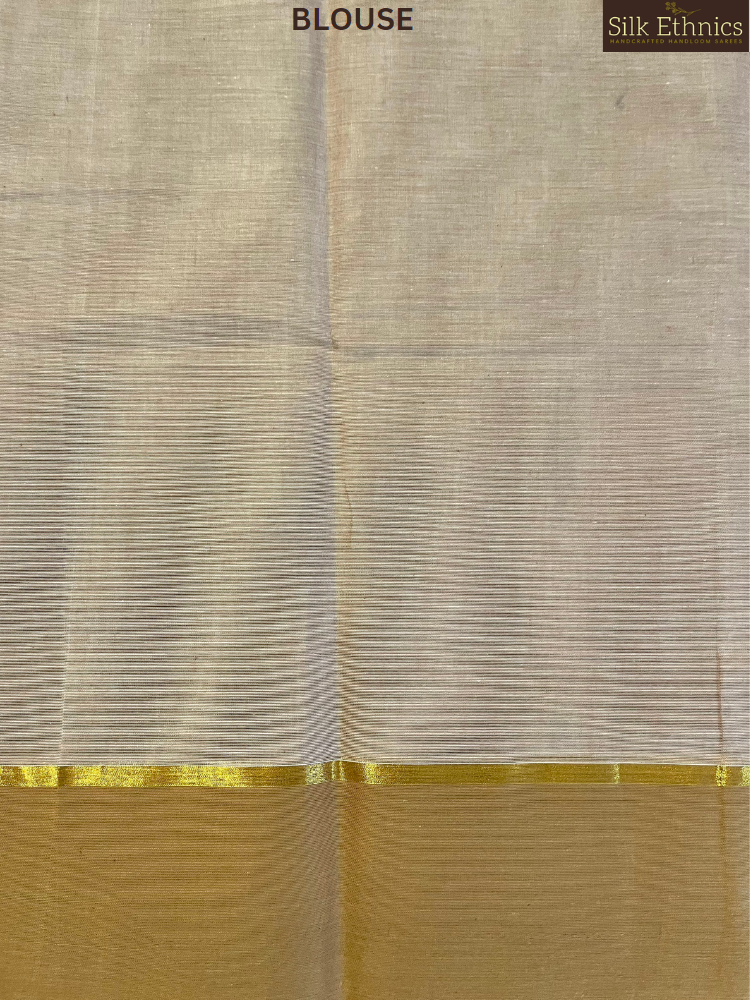 Thunder grey pure handloom cotton saree